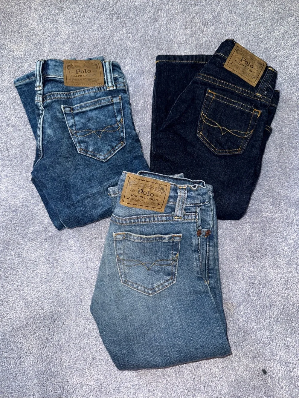 💙🐻Ralph Lauren🐻💙 3 NWOT 3T Unisex Jeans. Brand new!